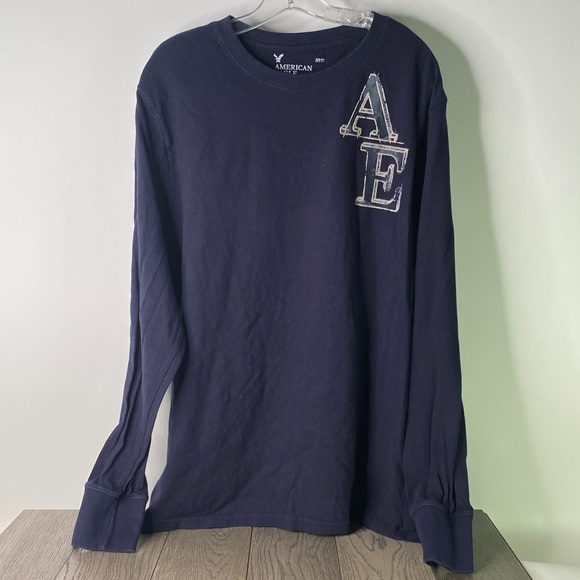 American Eagle Outfitters Navy Long Sleeve Tee Men’s Size XL - Picture 1 of 7